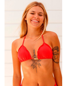 Top Cortininha Frufru Vermelho 2