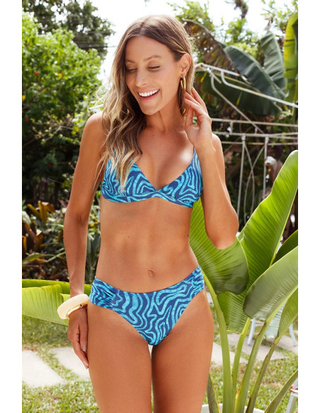 Biquini sutiã triangulo fixo + cueca borboleta Wave