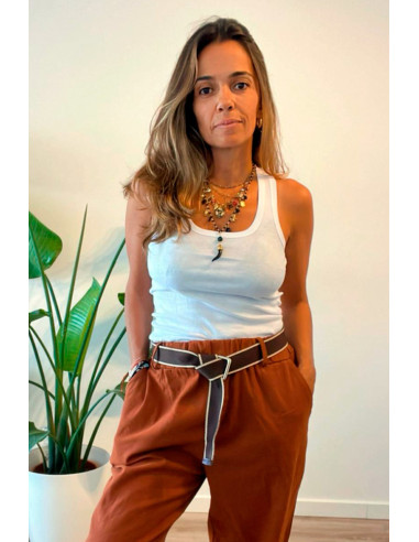 Top de malha branco
