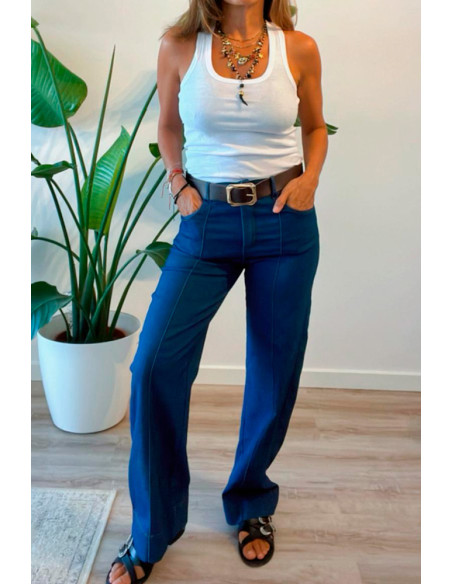 Calça de ganga com elastano