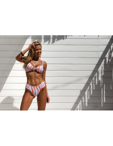 Biquini Top nó cueca Borboleta subida estampa Sunshine