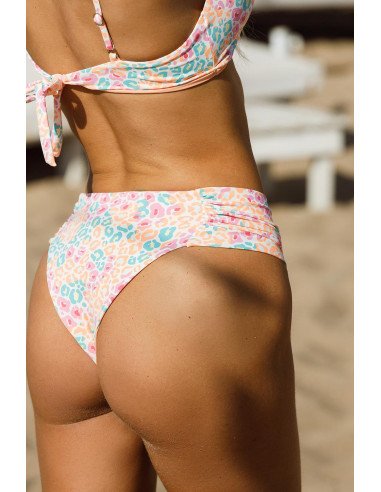 Cueca Borboleta Subida Candy Leopard pastel Geko Bikinis