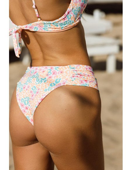Cueca Borboleta Subida Candy Leopard pastel Geko Bikinis